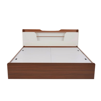 Nilkamal Hawk Calipso Queen Bed Without Storage (Classic Plank Walnut/White)
