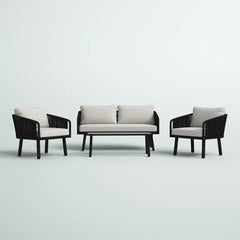 Deifilia Outdoor Sofa Set 2 Seater, 2 Single seater And 1 Table Set Braided & Rope