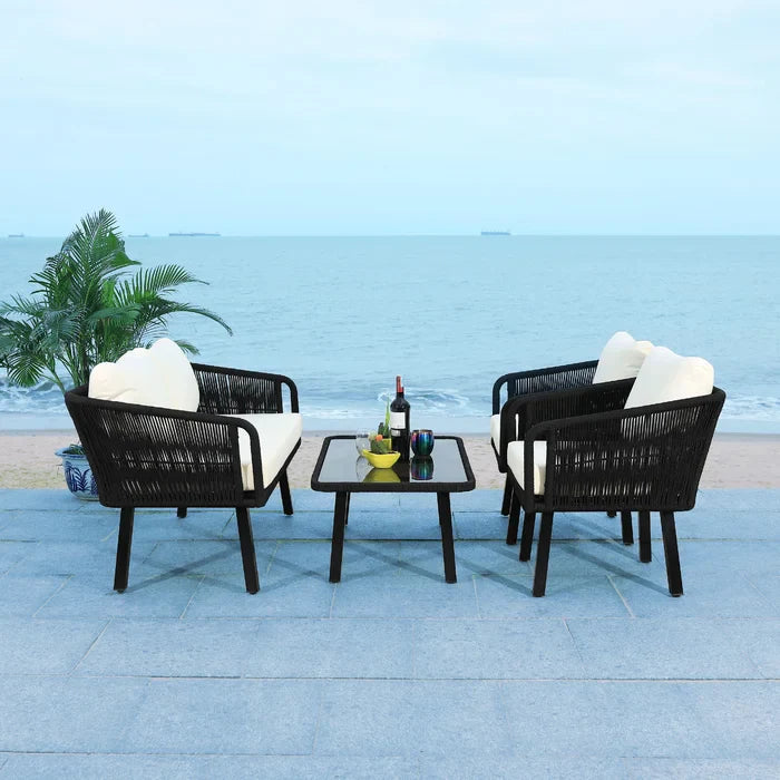 Deifilia Outdoor Sofa Set 2 Seater, 2 Single seater And 1 Table Set Braided & Rope
