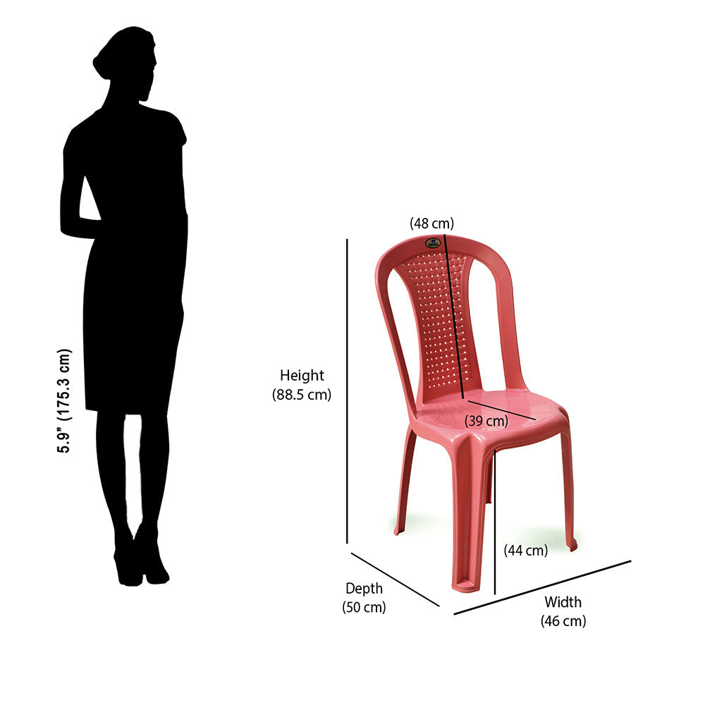 Nilkamal CHR4002 Plastic Armless Chair