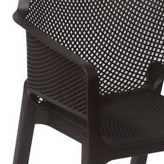 Nilkamal Captain Plastic Arm Chair (Season Rust Brown)