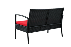Aver Outdoor Sofa Set 2 Seater , 2 Single seater and 1 Center Table Set (Black)