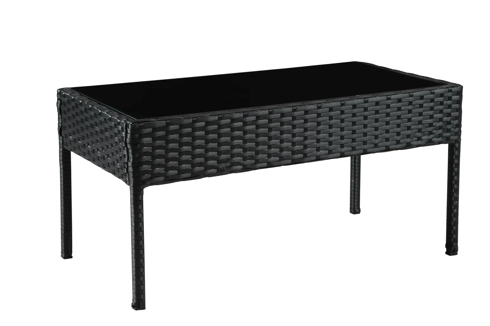 Aver Outdoor Sofa Set 2 Seater , 2 Single seater and 1 Center Table Set (Black)