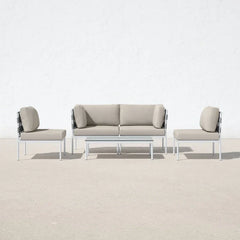 Ilin Outdoor Garden Balcony Sofa Set 2 Seater, 2 Single seater and 1 Center Table Set Braid & Rope