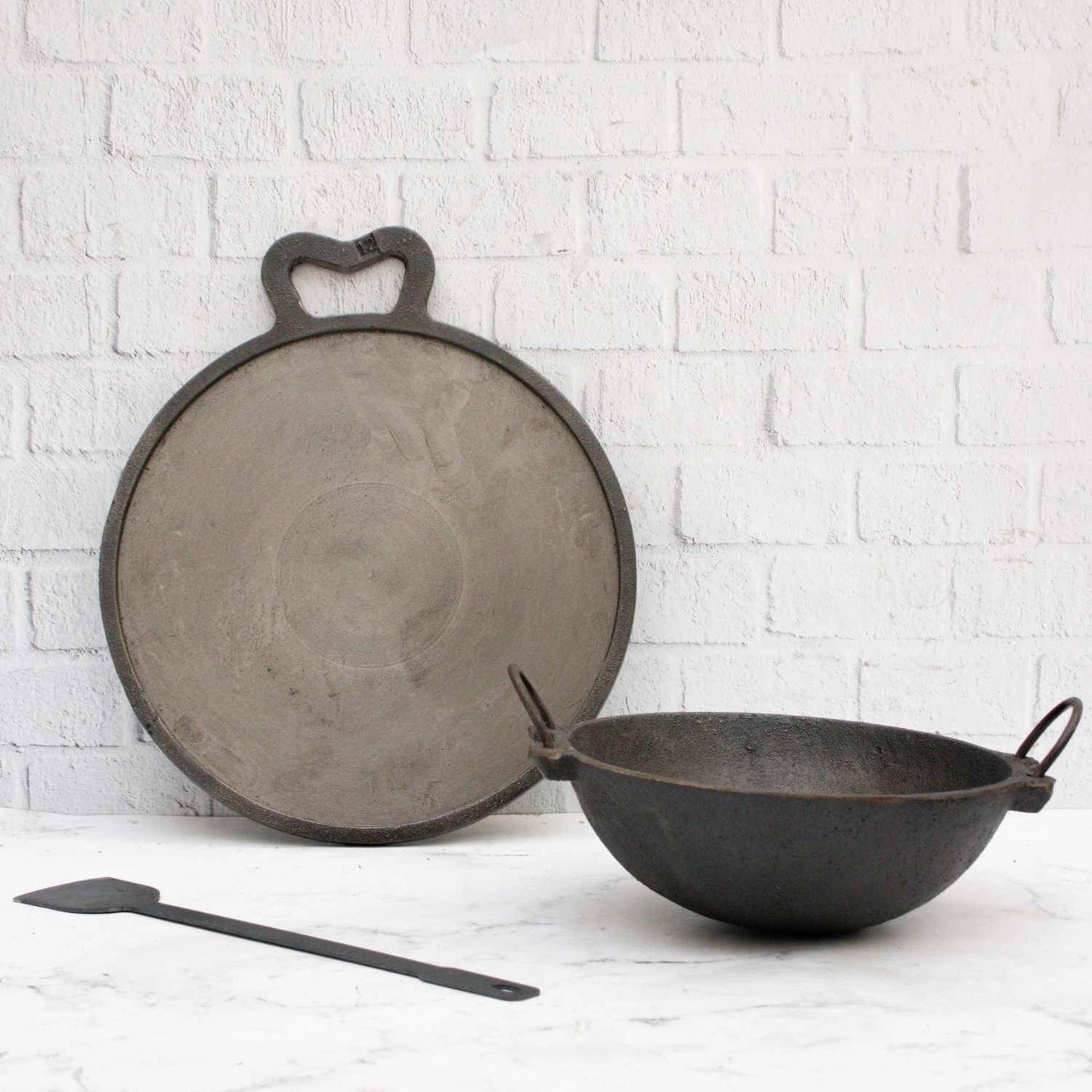 Cast Iron Combo: Kadai,Tawa ,Dosa Ladle