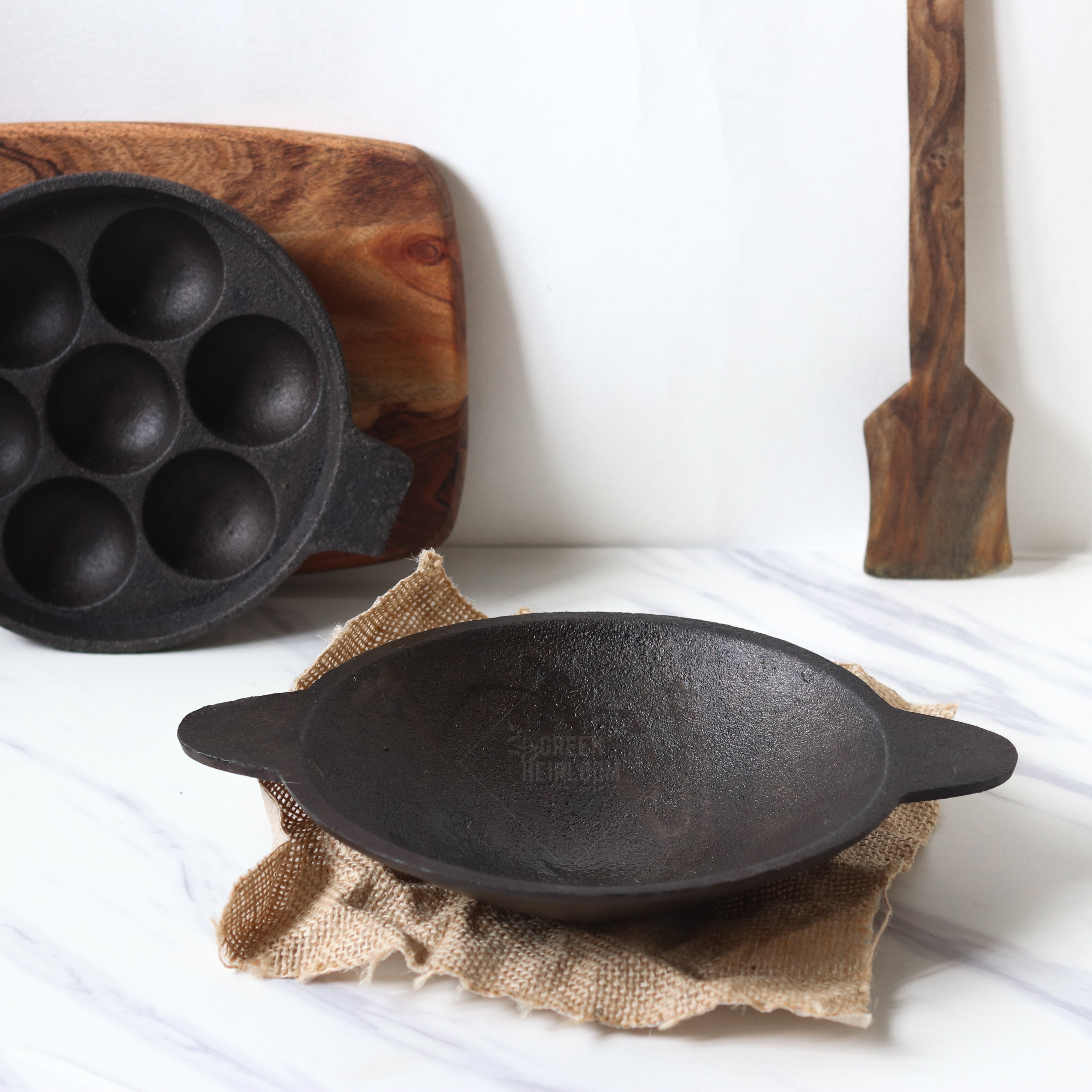 Cast Iron Appam Pan by Velanstore