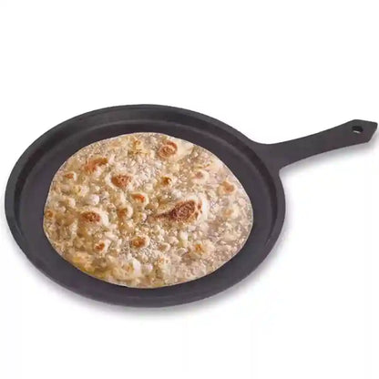 CASTrong Cast Iron Tawa with Handle, Pre-seasoned, 100% Pure, Toxin-free, Induction, 25cm,9.8inch