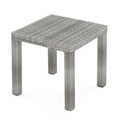 Arlons Outdoor Garden Balcony Sofa Set 3 Seater, 2 Single seater, 2 Ottoman and 1 Center Table Conversation Set (Silver+Dark Grey)