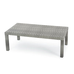 Arlons Outdoor Garden Balcony Sofa Set 3 Seater, 2 Single seater, 2 Ottoman and 1 Center Table Conversation Set (Silver+Dark Grey)