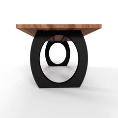Round Table Base Circular Modern Legs Sleek Black Iron for Dining & Office Interiors