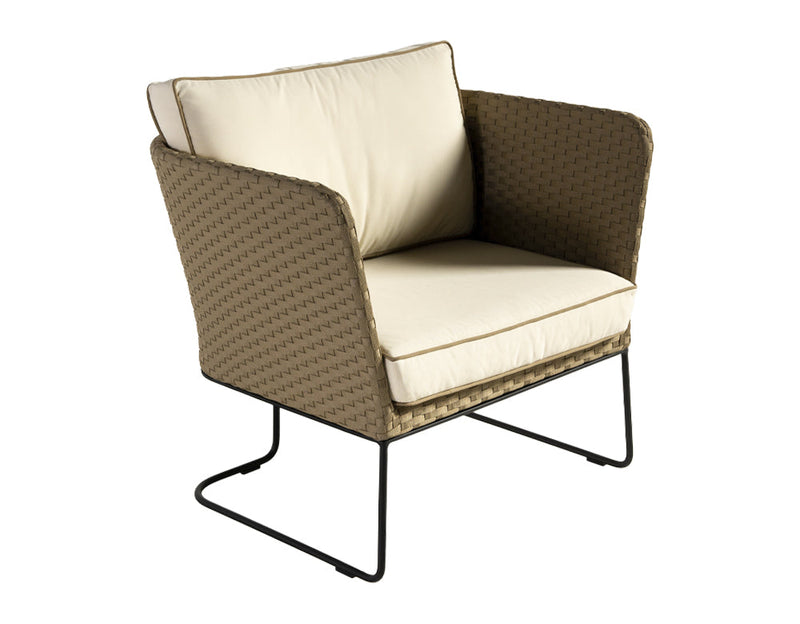 Ricci Outdoor Sofa Set 2 Seater , 2 Single seater and 1 Center Table (Brown + Beige)