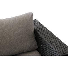 Rufino Outdoor Patio Sofa Set 5 Seater , 1 Center Table (Black)