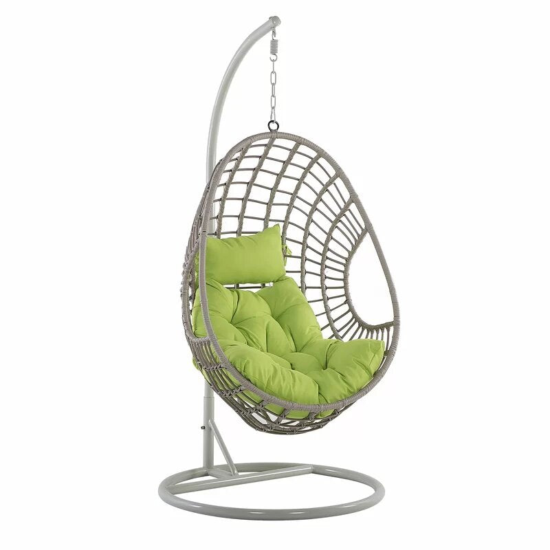 Altera Single Seater Hanging Swing With Stand For Balcony , Garden Swing (Silver)