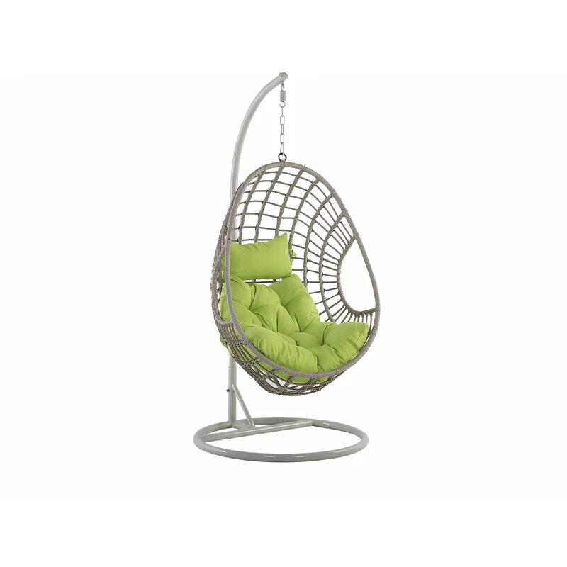 Altera Single Seater Hanging Swing With Stand For Balcony , Garden Swing (Silver)