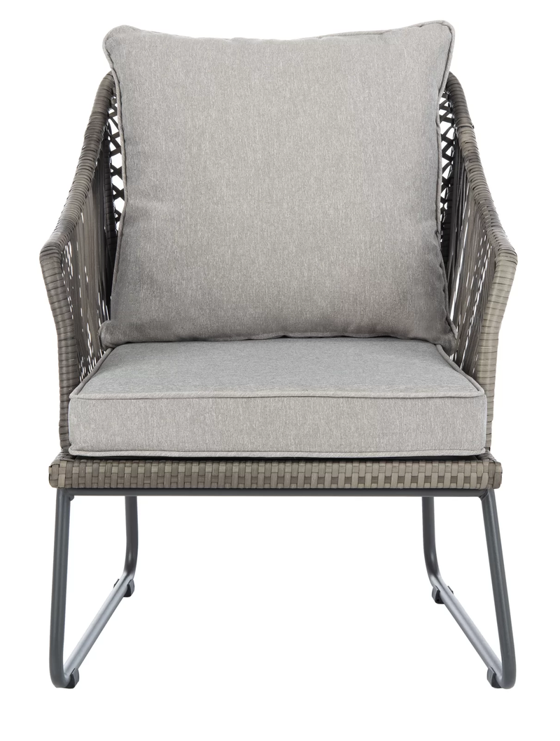 Aadhan Outdoor Patio Seating Set 2 Chairs and 1 Table Set (Grey)