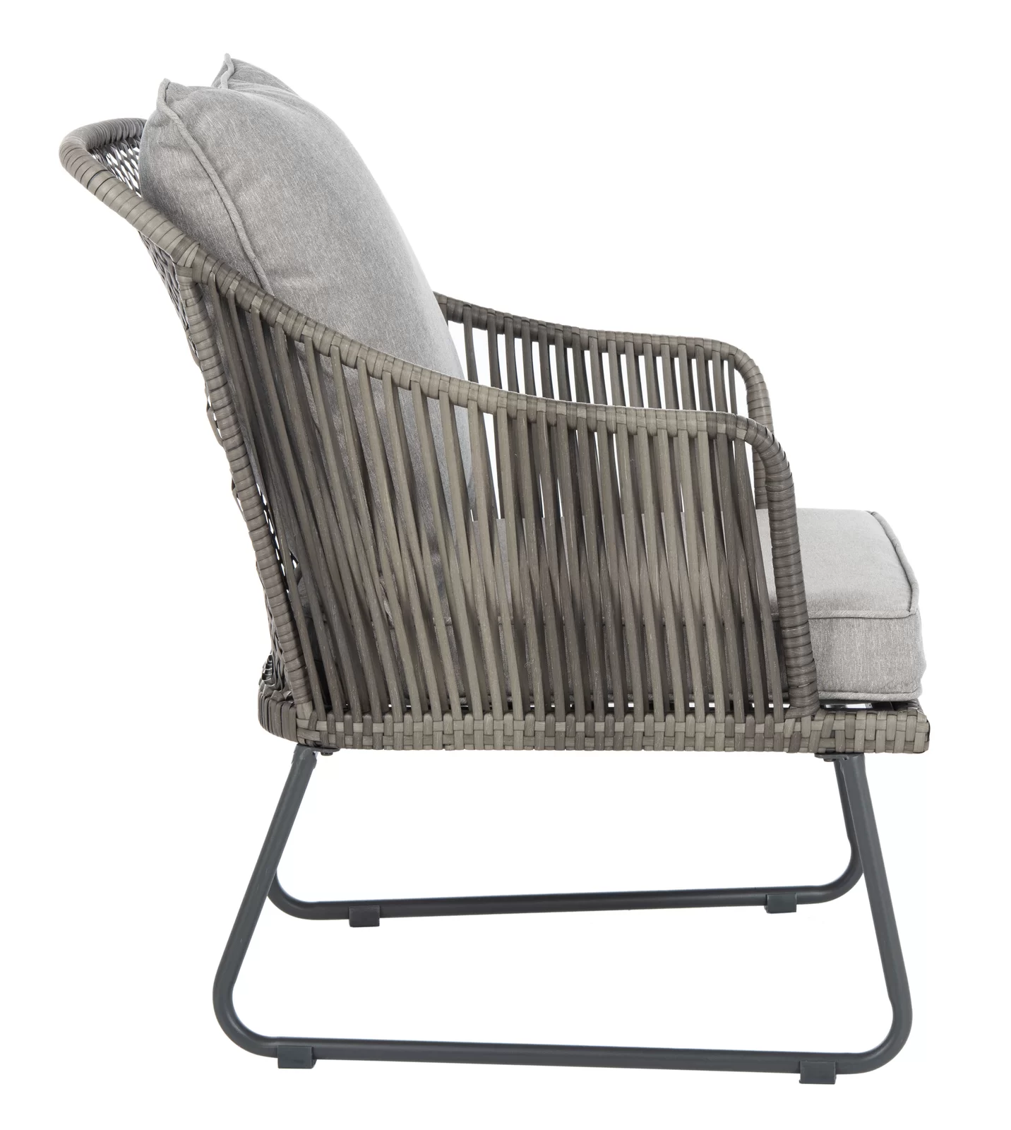Aadhan Outdoor Patio Seating Set 2 Chairs and 1 Table Set (Grey)