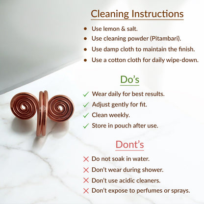 Pure Copper Spiral Ring Adjustable Unisex Fashion Ring