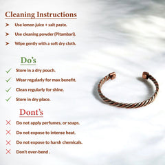 Copper Brass Fashionable Spiral Unisex Kada for Wellness & Gifting