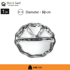Stainless Steel Compartment Plate