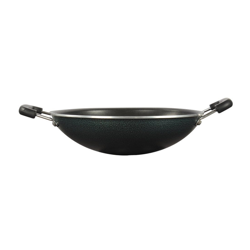 Wonderchef Renewed Appachetty Breakfast Pan with Lid | Nonstick Cookware | Appachatty | Chetty Pan | Appam Patra | Round Bottom Kadai | 3mm Thick | Black 22 cm