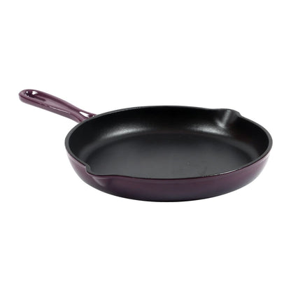 Ferro Cast-iron 26 cm Frying Pan, Corrosion-Resistant Coating, Compatible on Induction, 1.6 L, 5 Years Warranty, Purple