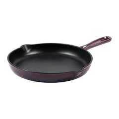 Ferro Cast-iron 26 cm Frying Pan, Corrosion-Resistant Coating, Compatible on Induction, 1.6 L, 5 Years Warranty, Purple