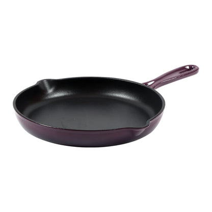 Ferro Cast-iron 26 cm Frying Pan, Corrosion-Resistant Coating, Compatible on Induction, 1.6 L, 5 Years Warranty, Purple