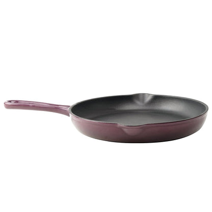 Ferro Cast-iron 26 cm Frying Pan, Corrosion-Resistant Coating, Compatible on Induction, 1.6 L, 5 Years Warranty, Purple