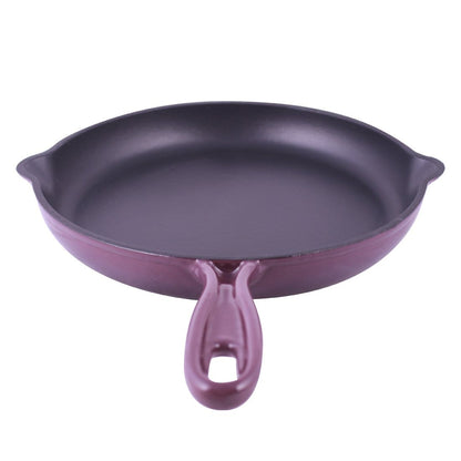 Ferro Cast-iron 26 cm Frying Pan, Corrosion-Resistant Coating, Compatible on Induction, 1.6 L, 5 Years Warranty, Purple