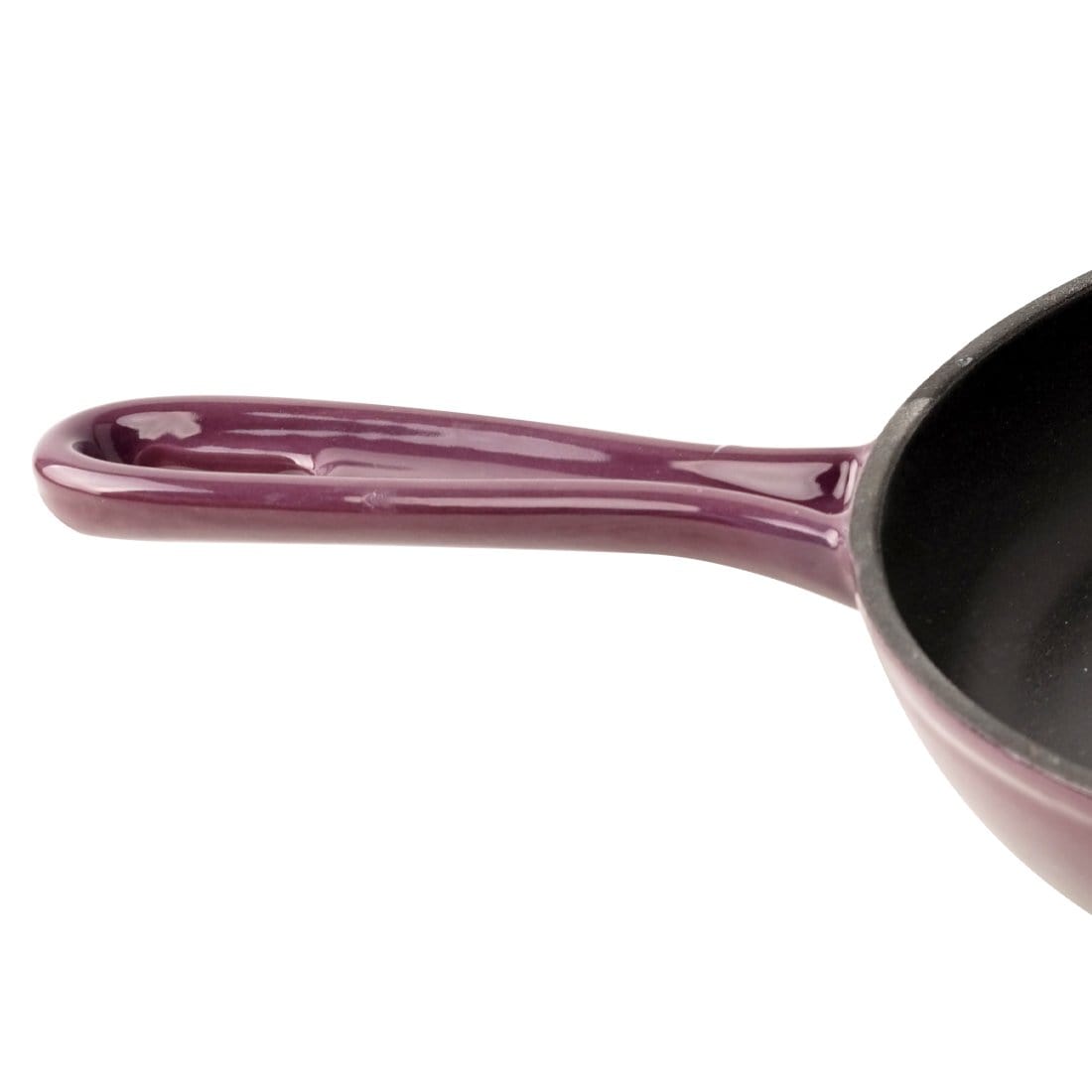 Ferro Cast-iron 26 cm Frying Pan, Corrosion-Resistant Coating, Compatible on Induction, 1.6 L, 5 Years Warranty, Purple
