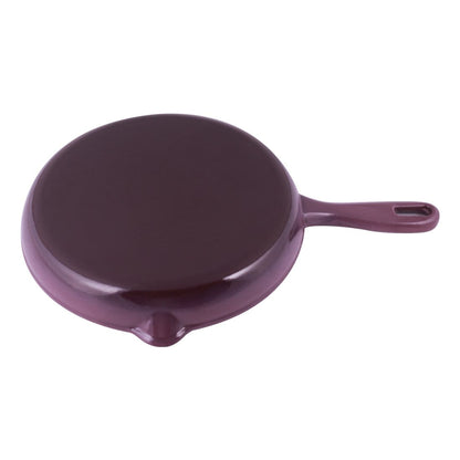 Ferro Cast-iron 26 cm Frying Pan, Corrosion-Resistant Coating, Compatible on Induction, 1.6 L, 5 Years Warranty, Purple
