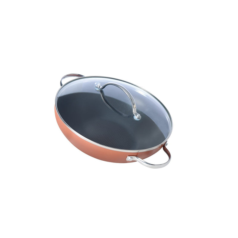 Meyer Luminescence Non-Stick 8pcs Set, Copper (Saucepan+Kadai+Frypan+Tawa+Accessories)