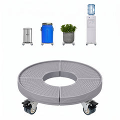 Corvids Heavy Duty Stainless Steel Modern Plant Stand for Indoor & Outdoor Use | 2-Year Warranty | Adjustable Platform with 360 Rotating Wheels & Lock - 150 Kg Capacity (Grey)-1