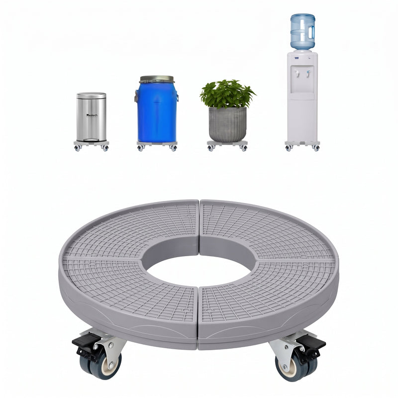 Corvids Heavy Duty Stainless Steel Modern Plant Stand for Indoor & Outdoor Use | 2-Year Warranty | Adjustable Platform with 360 Rotating Wheels & Lock - 150 Kg Capacity (Grey)-1