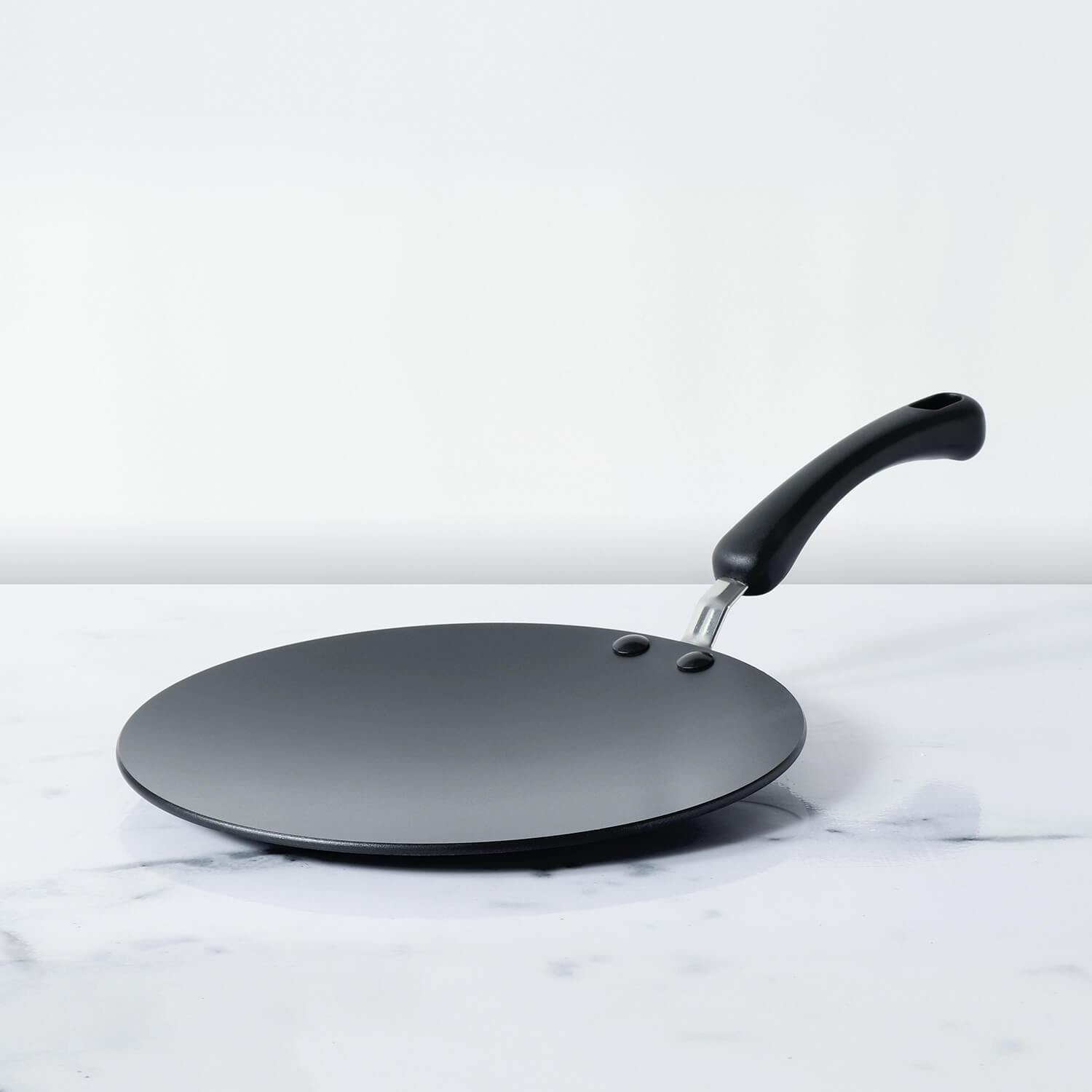 Meyer Premium Non-Stick Curved Roti Tawa, 26cm, Black (4mm thick)
