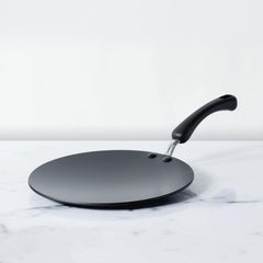 Meyer Premium Non-Stick Curved Roti Tawa, 26cm, Black (4mm thick)