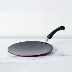Meyer Premium Non-Stick Curved Roti Tawa, 26cm, Orange (5mm thick)