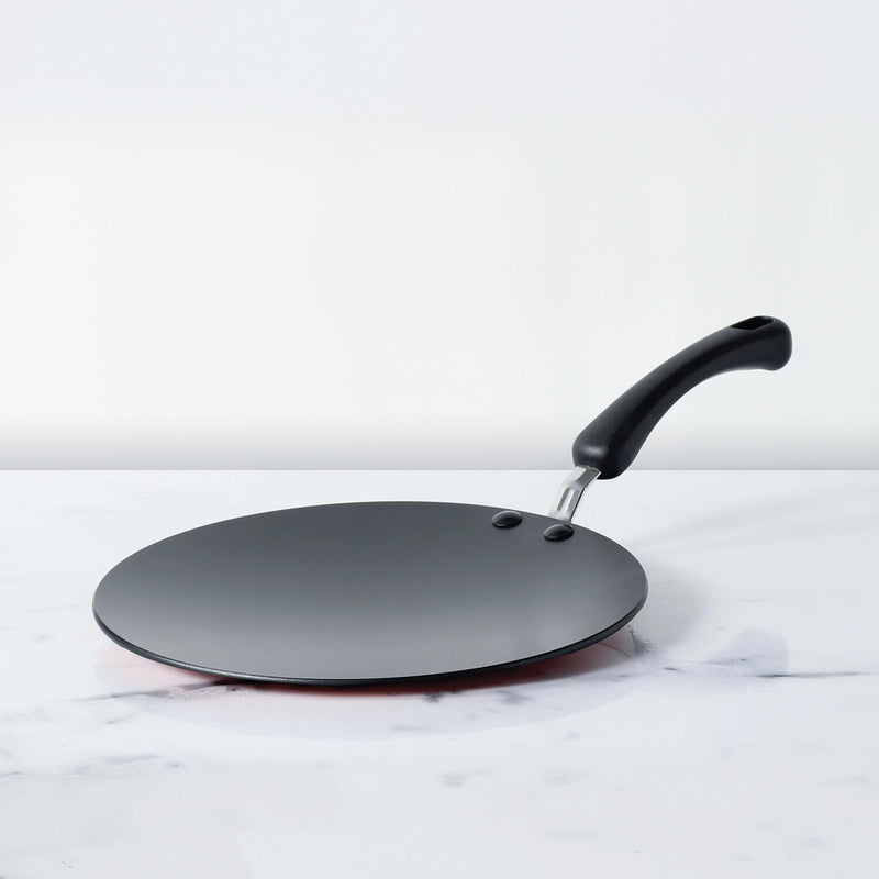 Meyer Premium Non-Stick Curved Roti Tawa, 26cm, Orange (5mm thick)