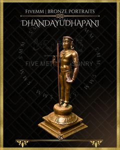 Dhandayudhapani Murugan Panchaloha Bronze Icon - 5.5"