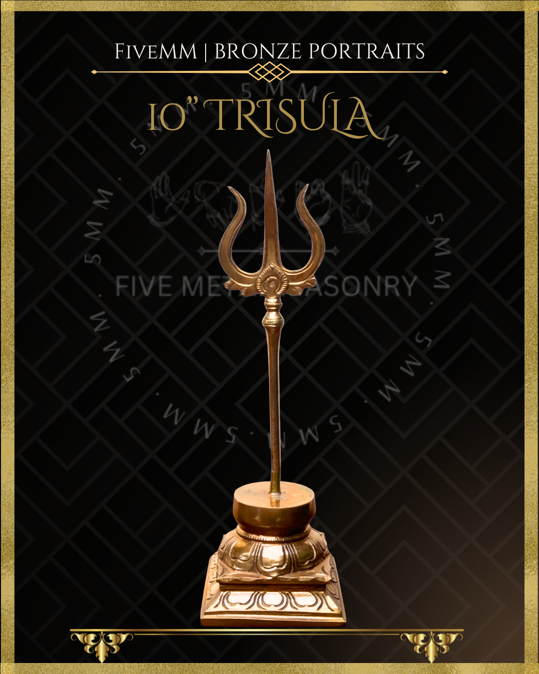 Trisula Panchaloha Bronze Icon - 10"