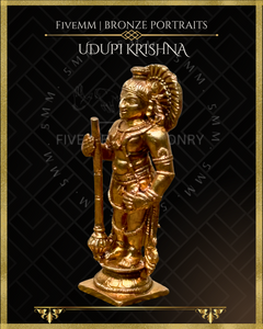 Udupi Krishna Panchaloha Bronze Icon - 3"- Polished finish