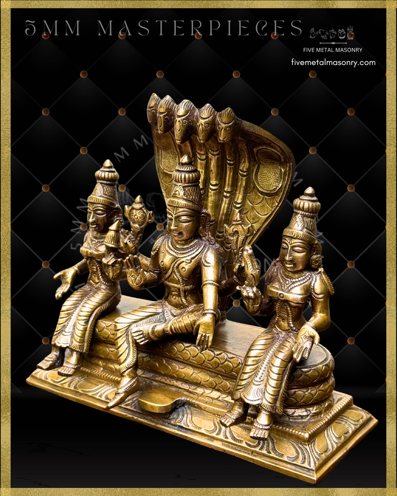 Vaikunta Narayana Panchaloha Bronze Icon Set - 7"-  Masterpieces Collection