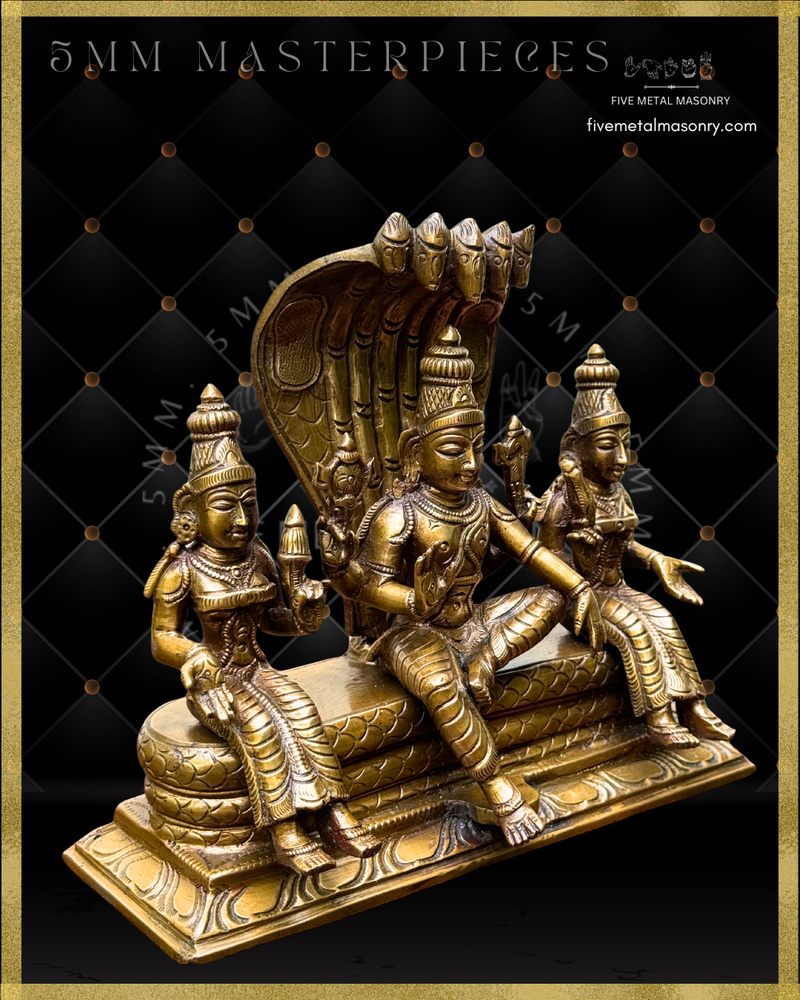 Vaikunta Narayana Panchaloha Bronze Icon Set - 7"-  Masterpieces Collection
