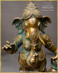 Mappillai Ganesha  Panchaloha Bronze Icon - 11"- Timeless Collection