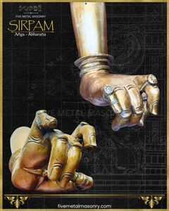 Hasta/Mudra Panchaloha Bronze Icon Set - 10" and 8" - Sirpam Collection