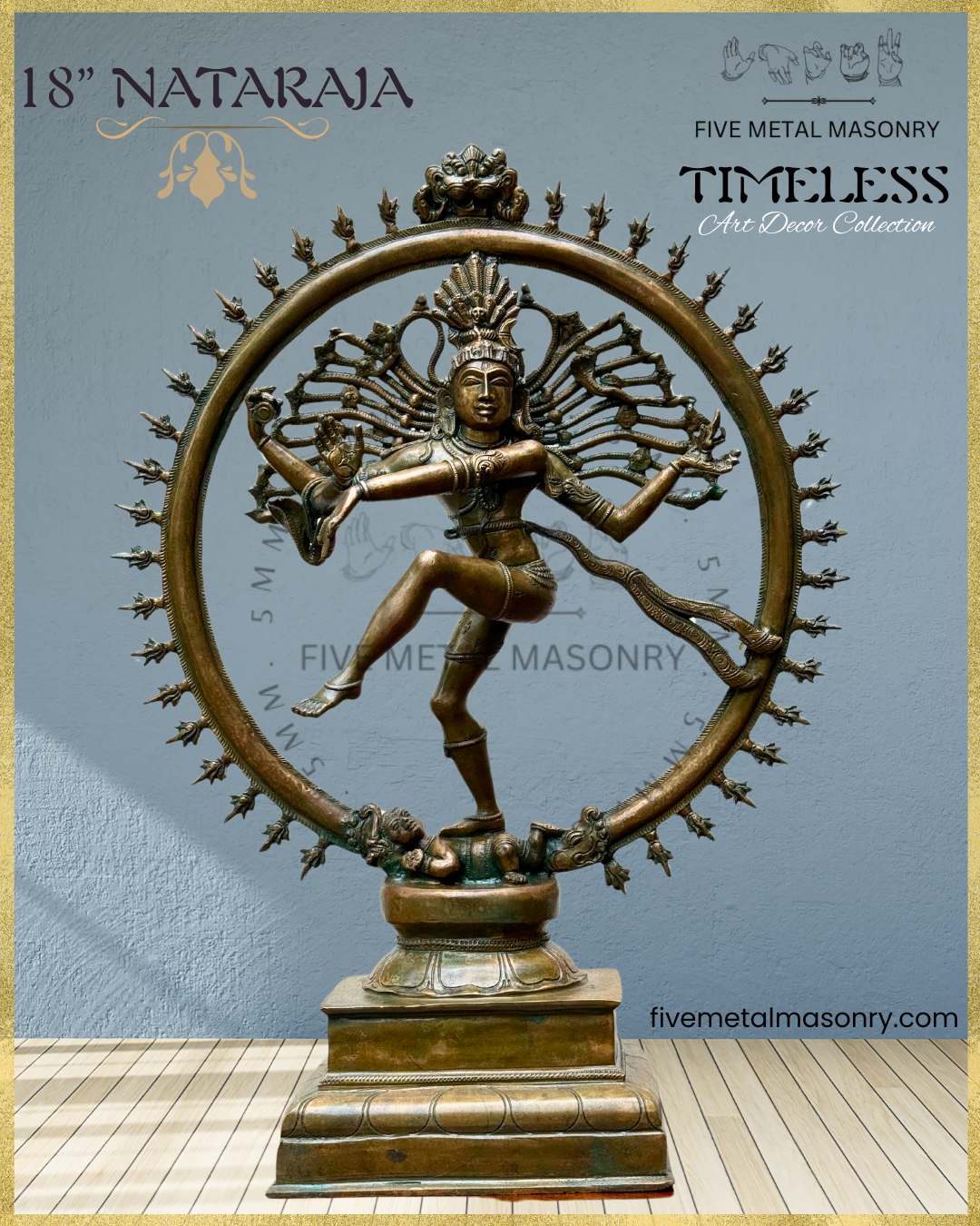 Nataraja Panchaloha Bronze Icon - 18" - Timeless Collection
