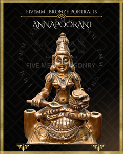 Annapoorani / Annapurna Panchaloha Bronze Icon - 7" with arch