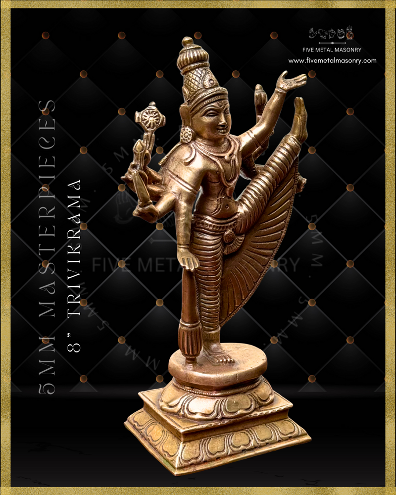 Trivikrama | Ulagalantha Perumal Panchaloha Bronze Icon - 8"-  Masterpieces Collection