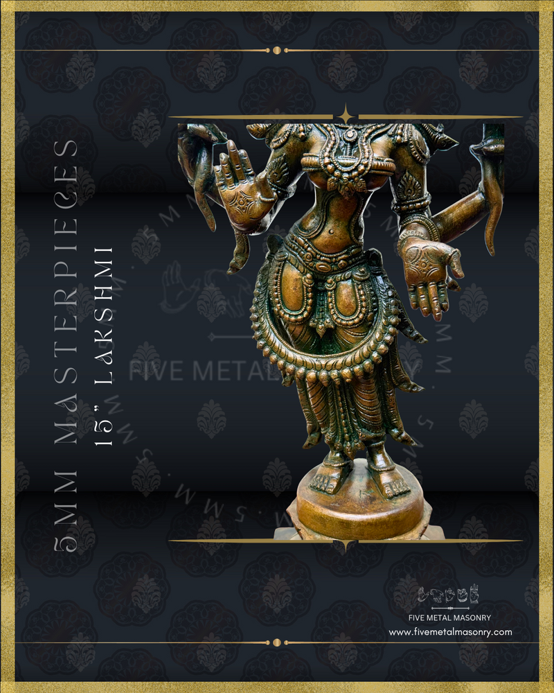 Lakshmi - Panchaloha Bronze Icon - 15" Standing - Masterpieces Collection