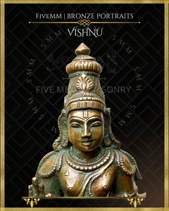 Vishnu Panchaloha Bronze Icon - 10.5"